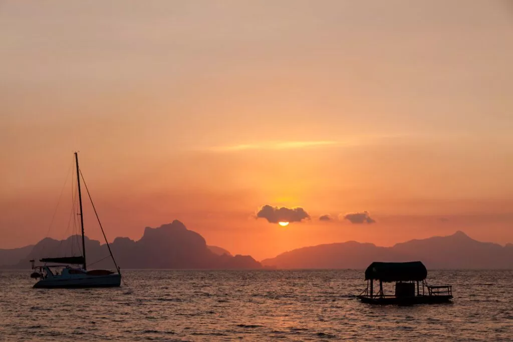 philippinen donsol sonnenuntergang