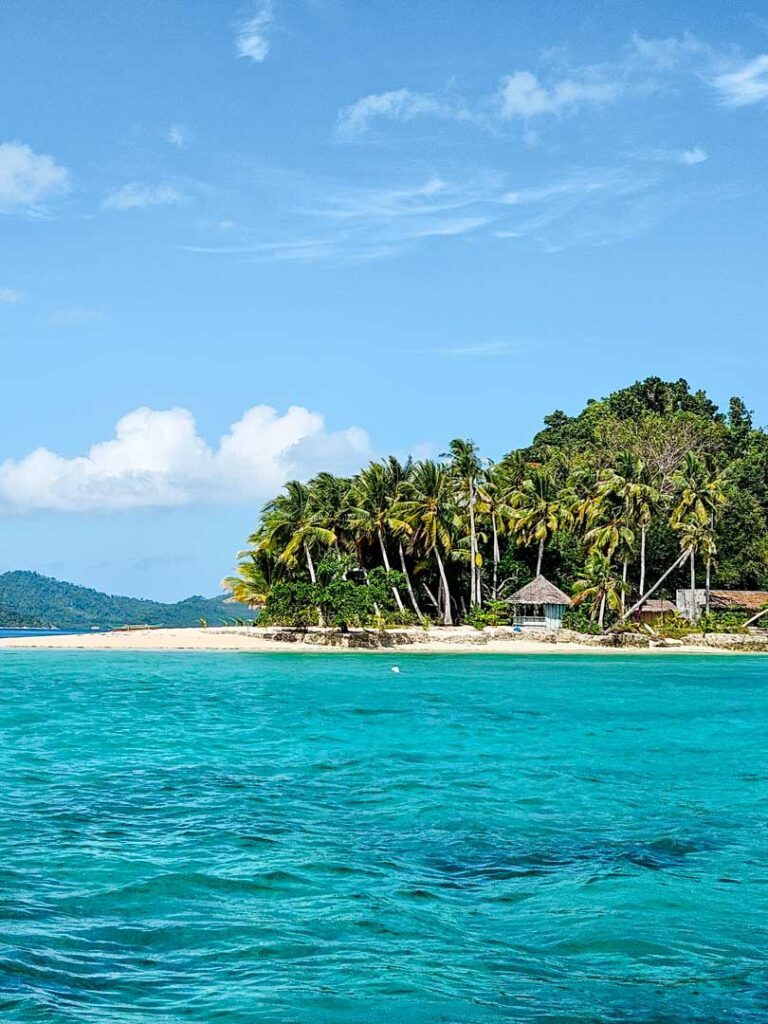 Philippinen Port Barton Ausblick Vom Boot