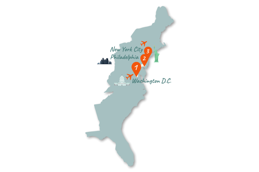 USA-Ostküste_Route_10-Tage_Karte_02