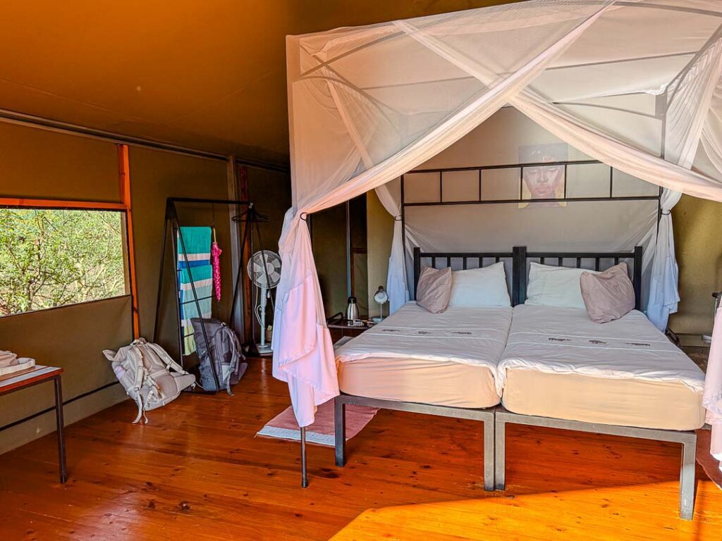 valley lodge im waterberg wilderness glamping zelt von innen
