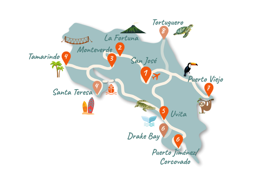 Costa Rica_Route_3 Wochen_Karte_neu_02