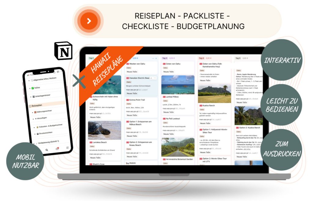 Hawaii Reiseplaner Mockup 01
