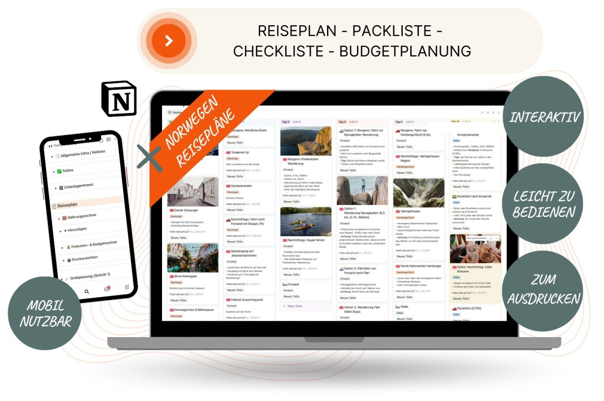 Norwegen Reiseplaner Mockup 1 Norwegen Reiseplaner Mockup 1