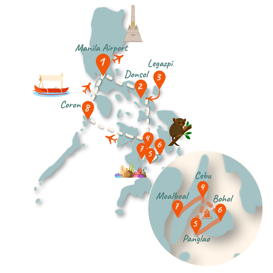 Philippinen Route 2 Wochen Unterwasser Karte 01