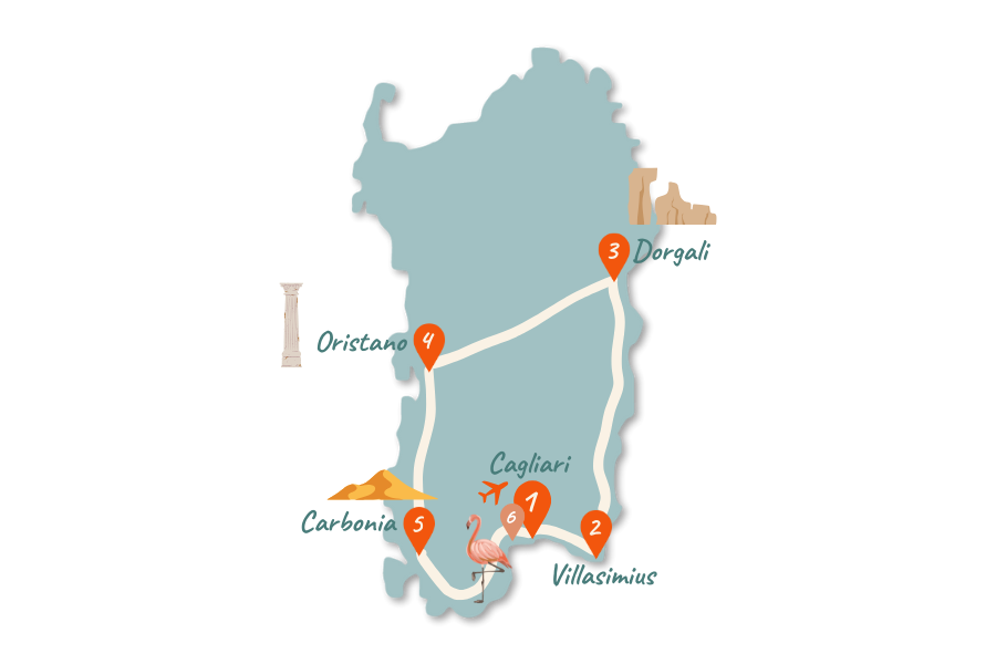 Sardinien_Route_10-Tage_Süden_Karte_02