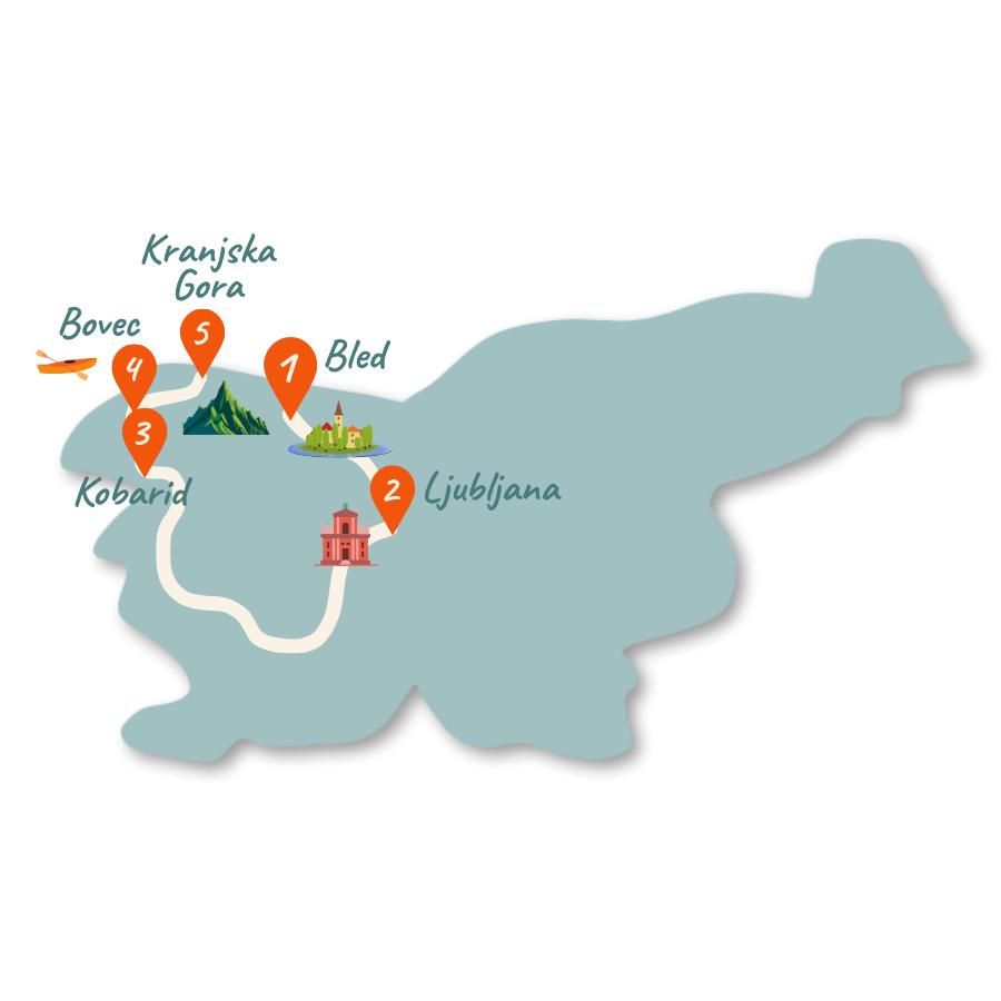 Slowenien Route 7 Tage Karte neu 01