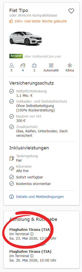albanien mietwagenuebersicht check 24 abholstation