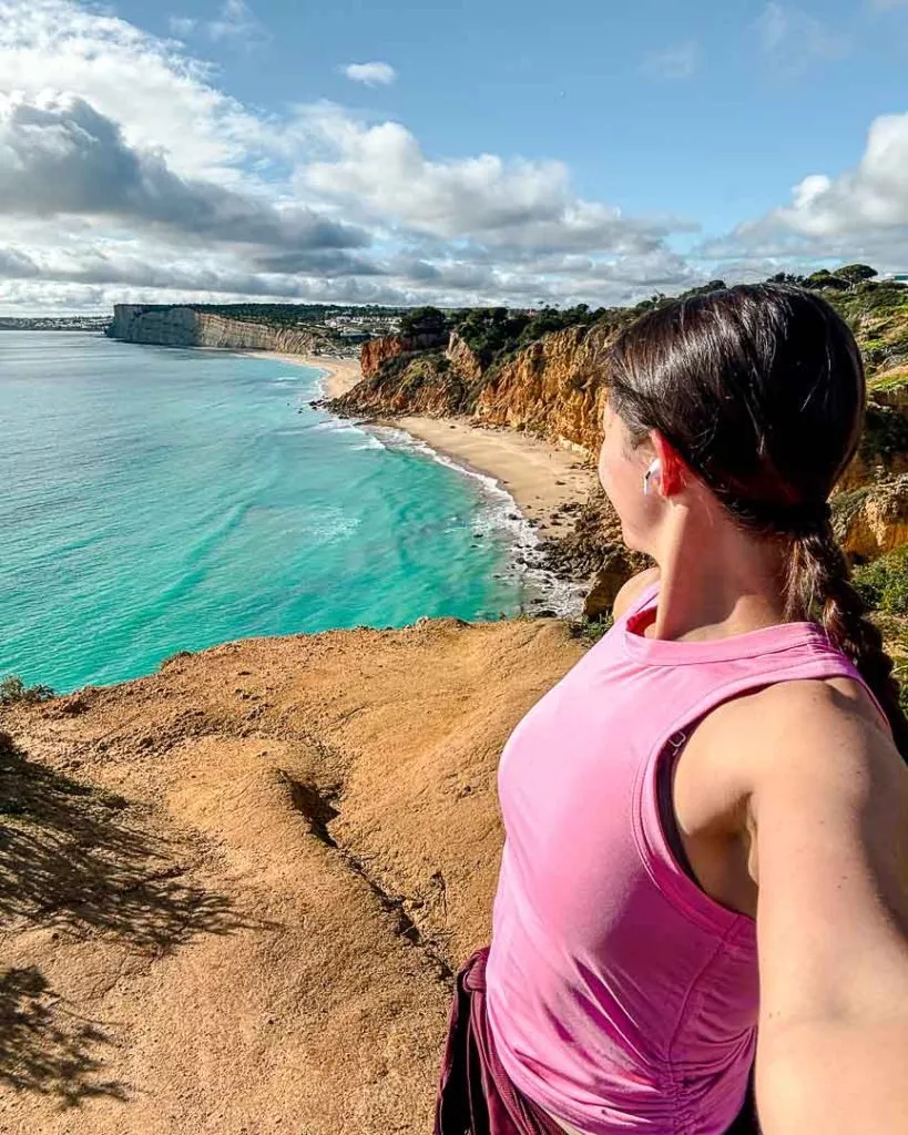 Blick Richtung Porto Mós Beach, Lagos