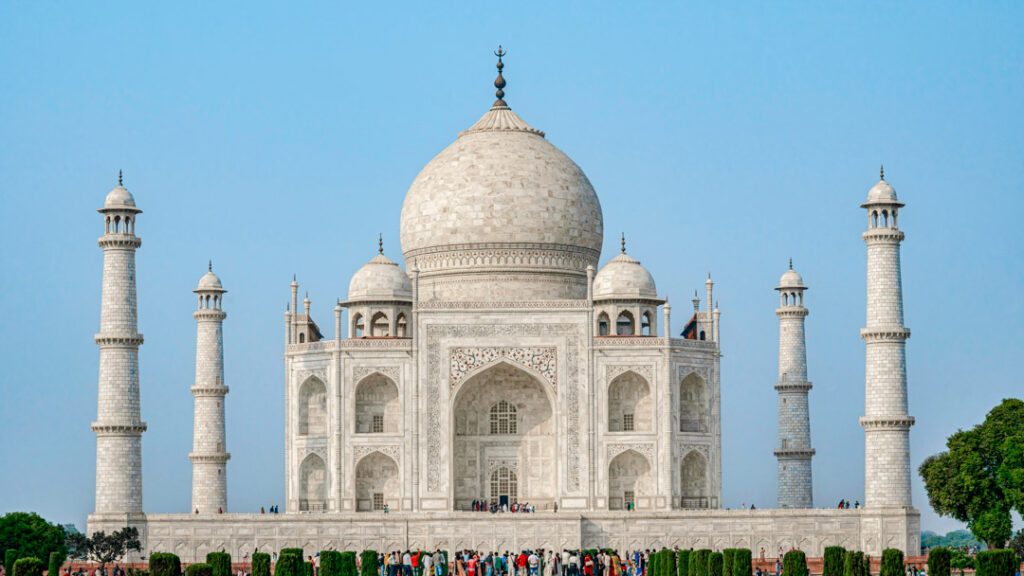 Indien Agra Taj Mahal Bei Tageslicht