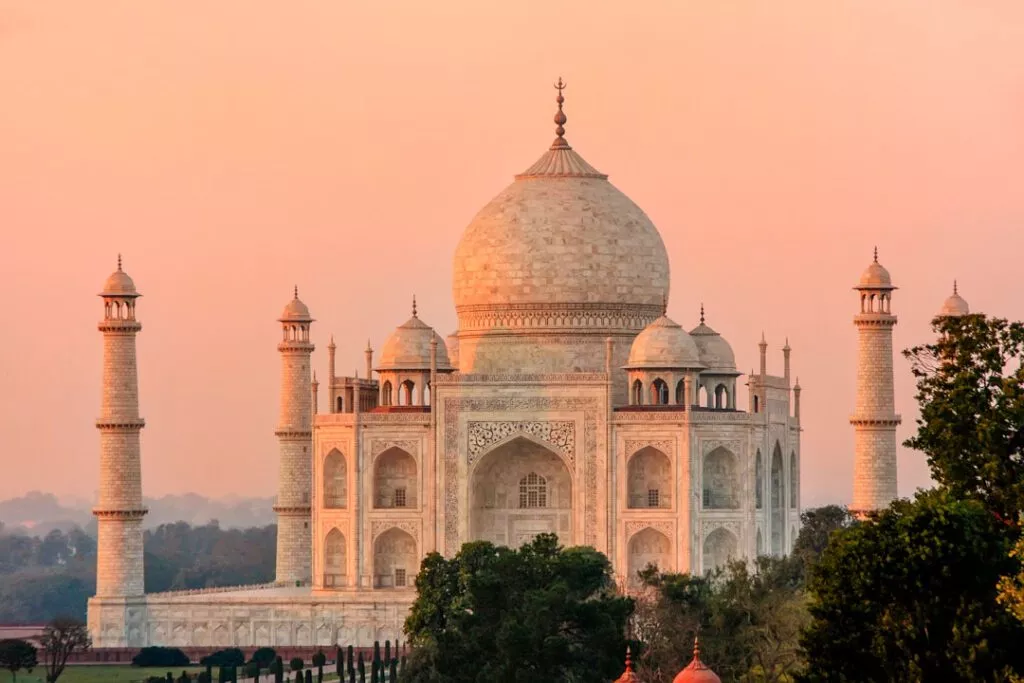 indien agra taj mahal zum sonnenaufgang