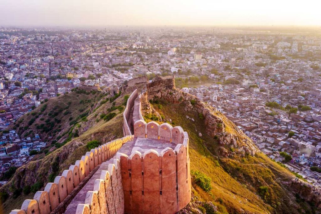 Indien Jaipur Ausblick Vom Nahargarh Fort