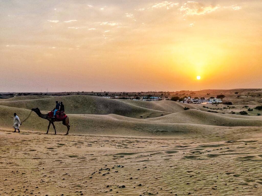 Indien Jaisalmer Ausblick Wueste