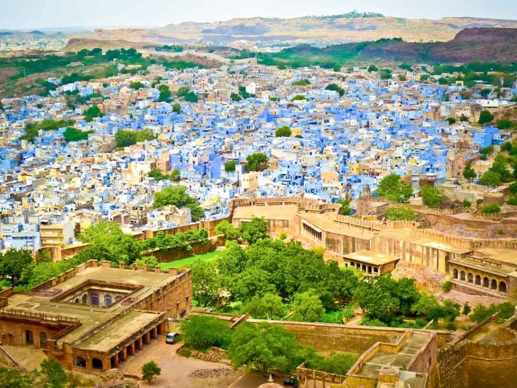 Indien Jodhpur Aussicht vom Mehrangarh Fort