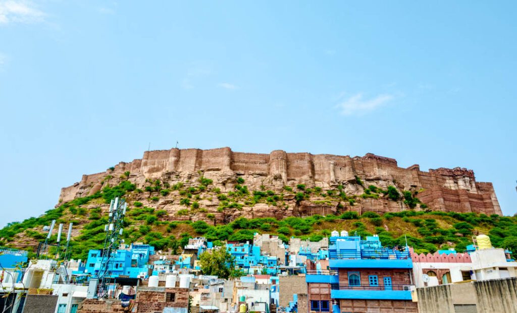 Indien Jodhpur Mehrangarh Fort von weitem