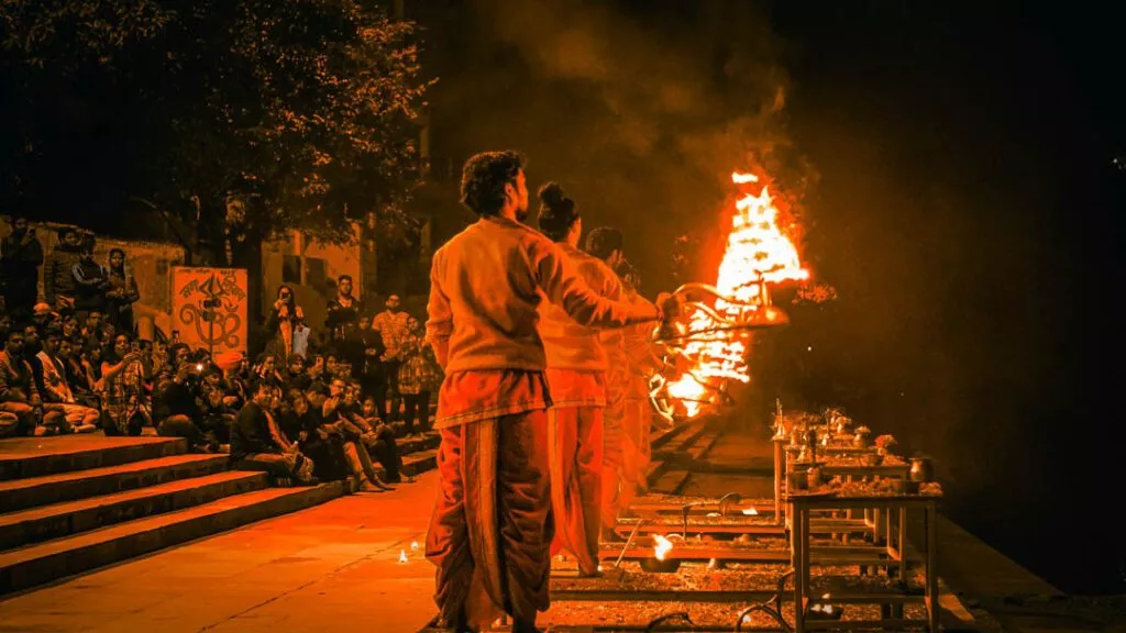 indien pushkar aarti zeremonie