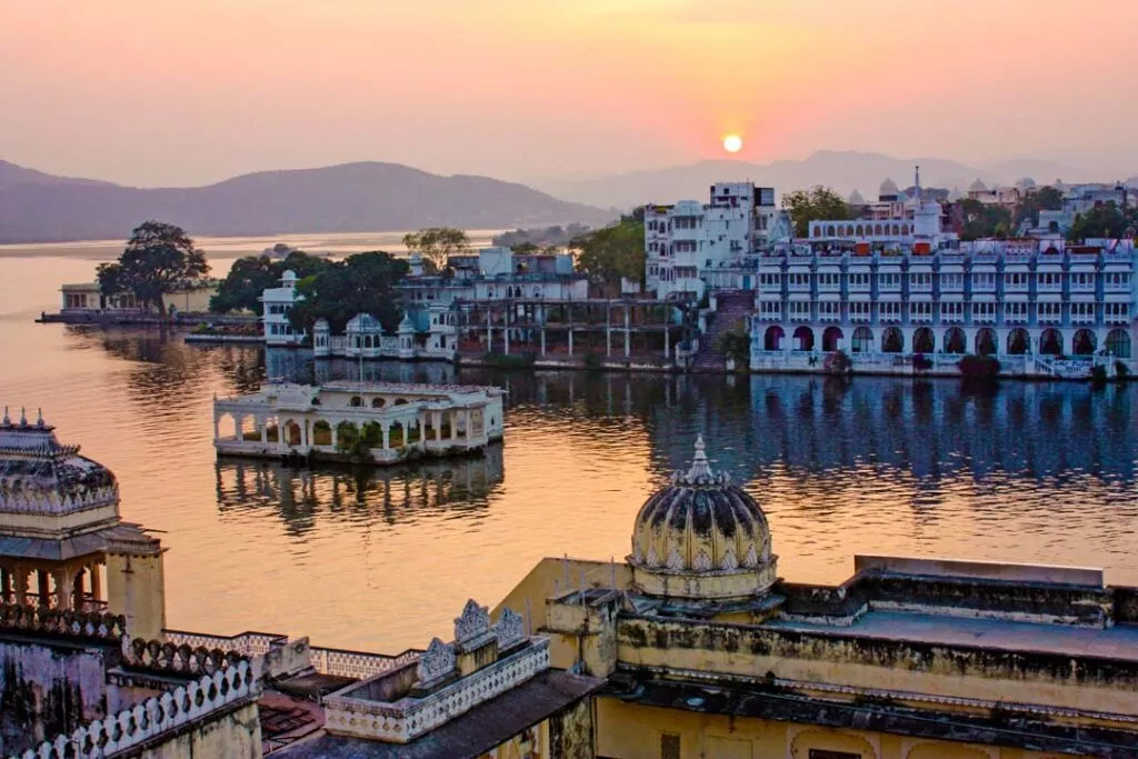 indien udaipur sunset
