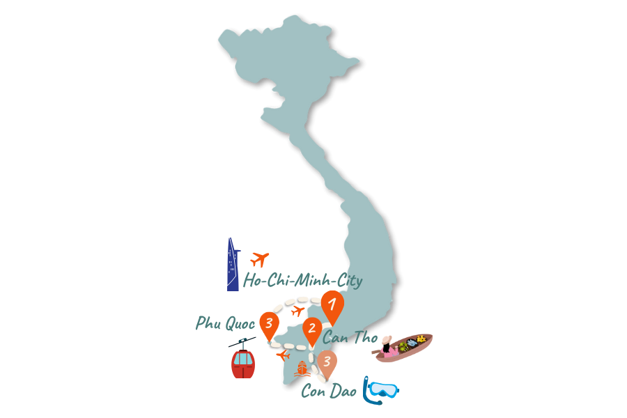 Vietnam_Route_10 Tage_Karte_02