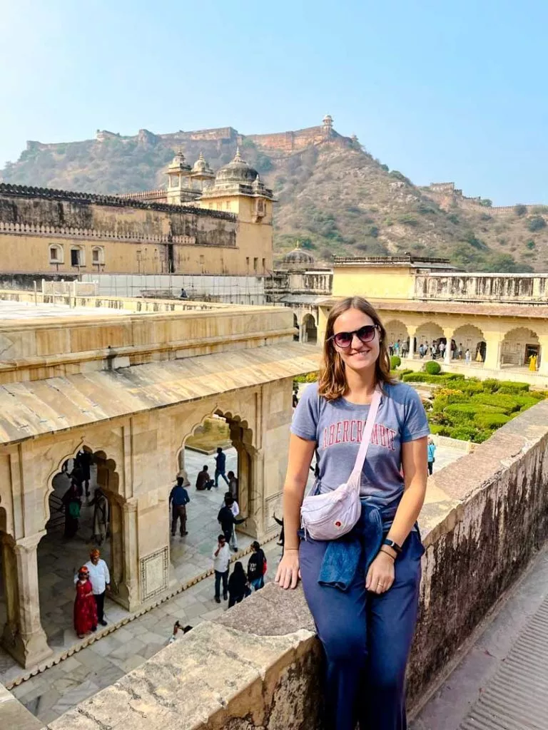 Tag 16 Indien Jaipur Amber Palast Innenhof