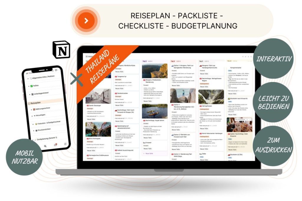 Thailand Reiseplaner Mockup 1
