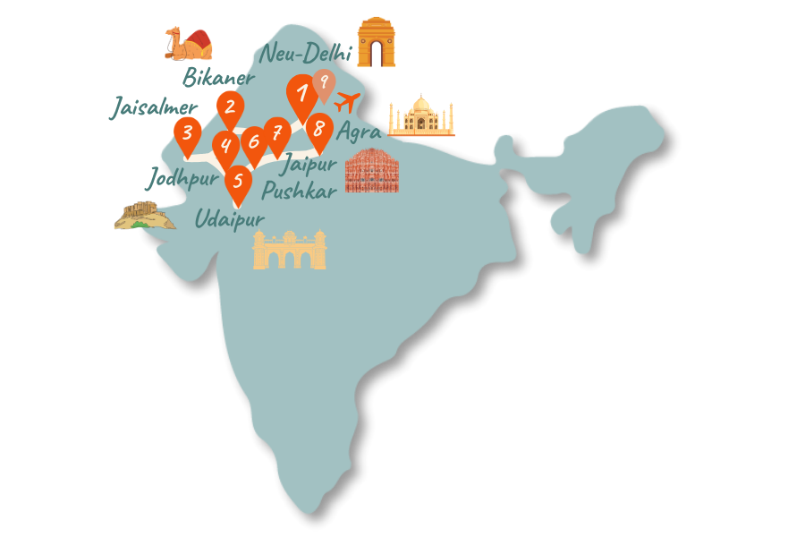 Indien_Route_3-Wochen_Karte_02