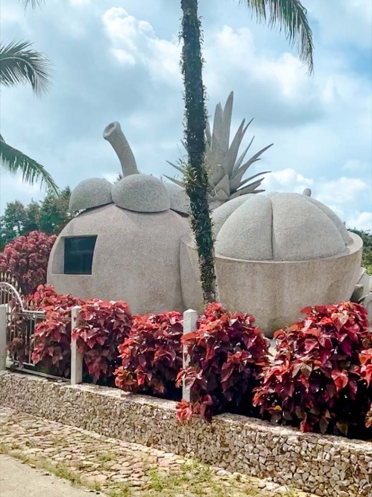 mangosteen magic stone fruits haeuser auf koh samui thailand