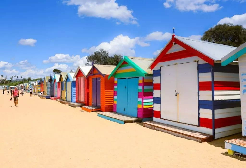 Melbourne Australien Brighton Bathing Boxes