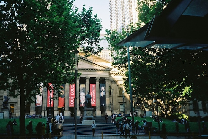 melbourne australien eingang zur state library victoria
