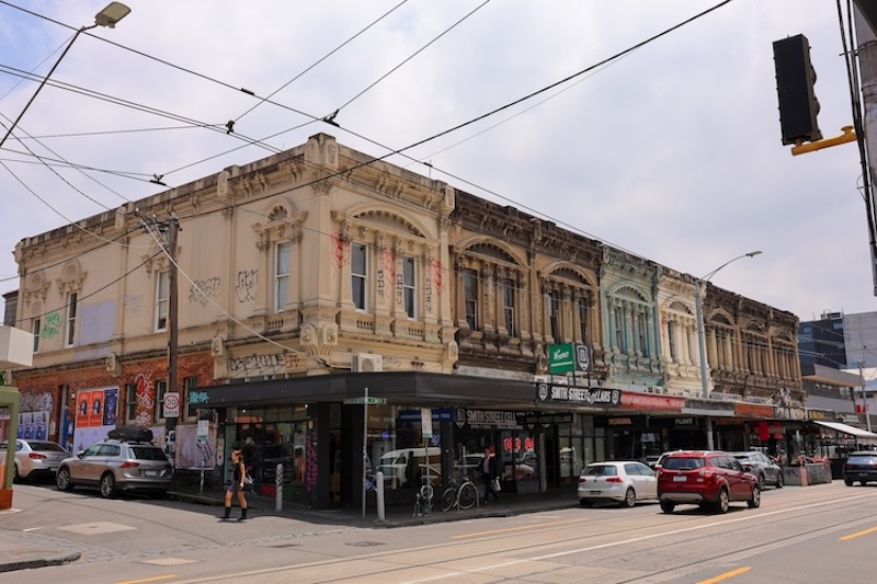 melbourne australien haeuser im stadtteil fitzroy