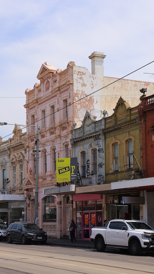 melbourne australien haeuser in der brunswick street in fitzroy