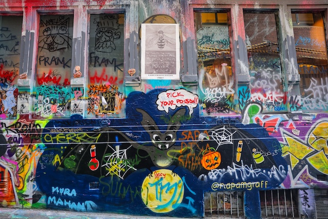 melbourne australien hosier ln graffitiwand