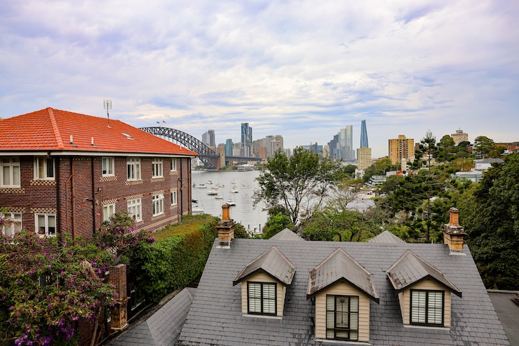 sydney highlights kirribilli umgebung mit blick auf die harbour bridge