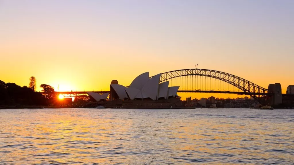 Sydney Highlights Opernhaus & Harbour Bridge bei Sonnenuntergang