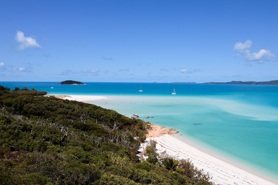 townsville australien aussicht auf den whitehaven beach