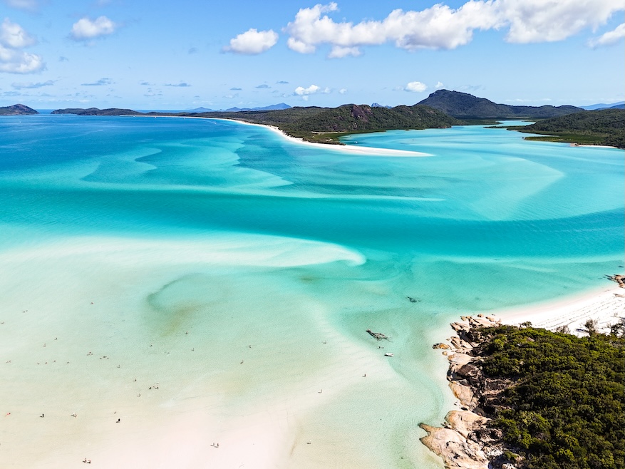 townsville australien drohnenaufnahme von den whitsunday islands