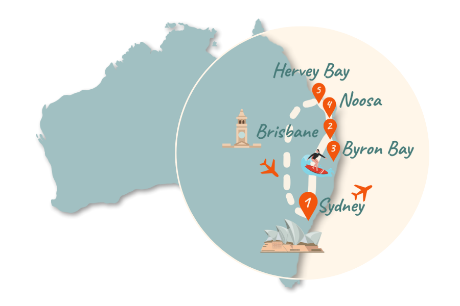 Australien Route 2 Wochen Karte neu 02
