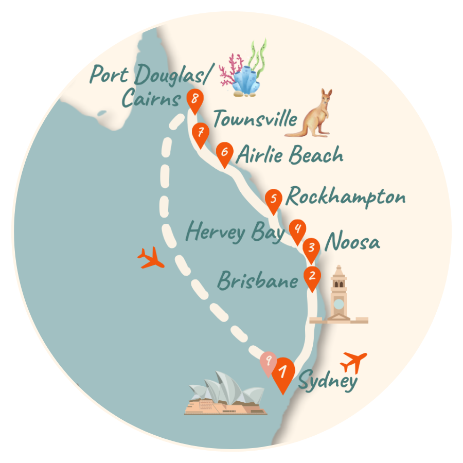 Australien Route 3 Wochen Karte neu 01