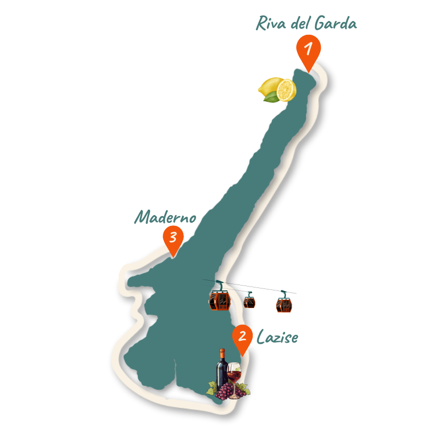 Gardasee Route 7 Tage Karte neu 01