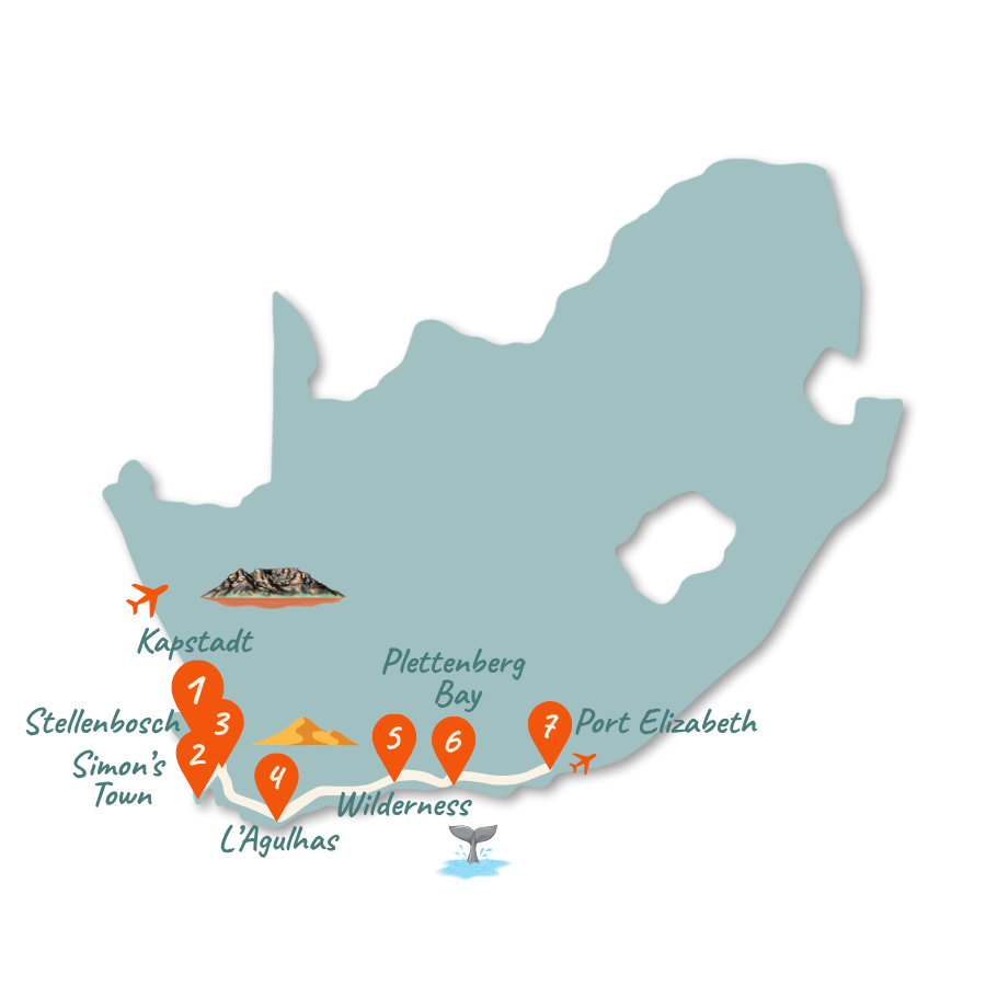 Suedafrika Route Garden Route Kapstadt 2 Wochen neu 01
