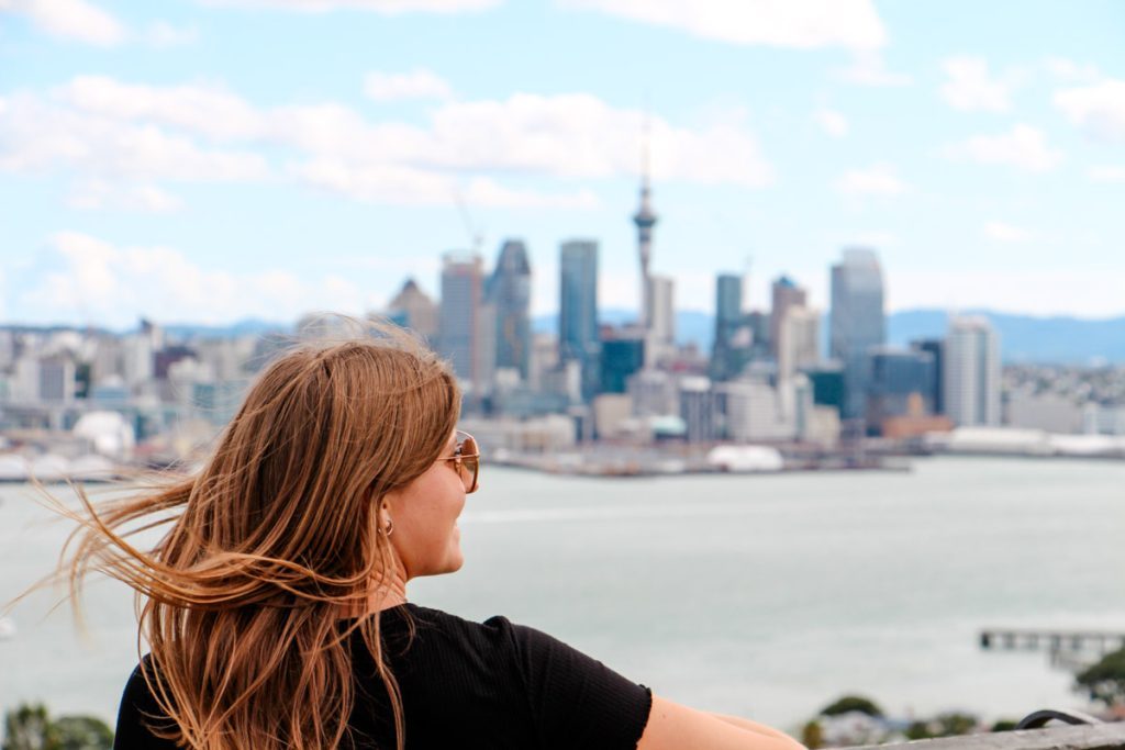 auckland mount victoria aussicht auf die skyline am tag