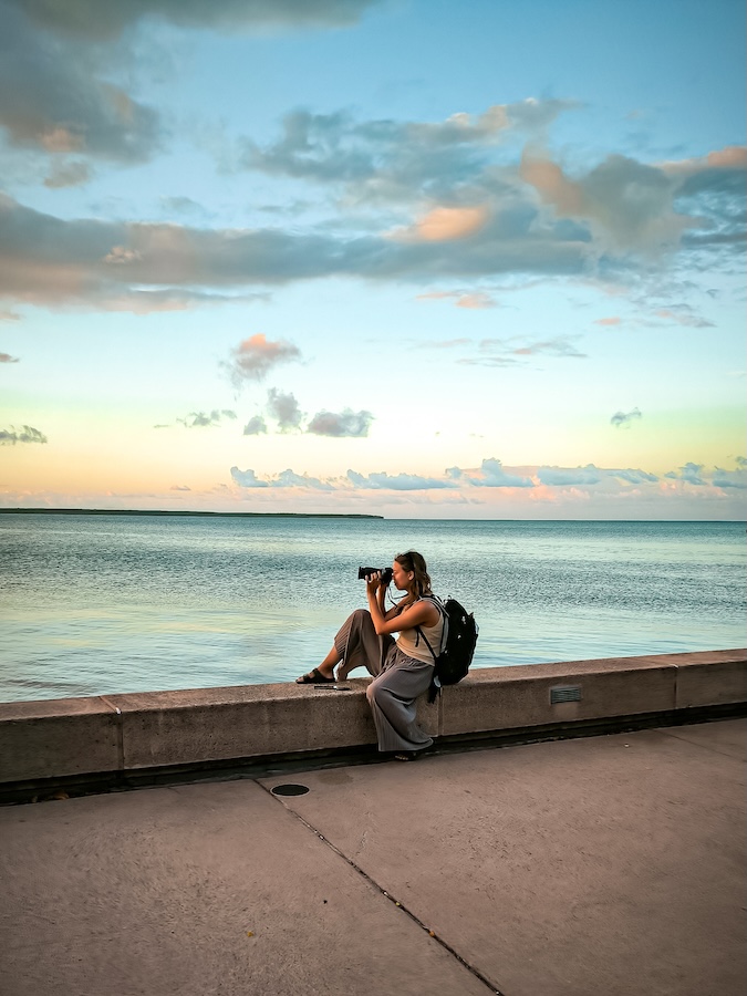 Australien Cairns Esplanade Promenade Sonnenuntergang