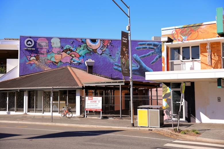 brisbane australien west end graffiti mauer
