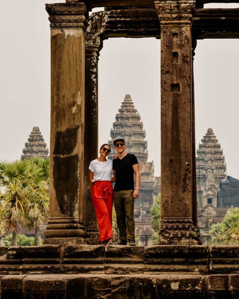 kambodscha siem Vor der Tempelanlage Angkor Wat