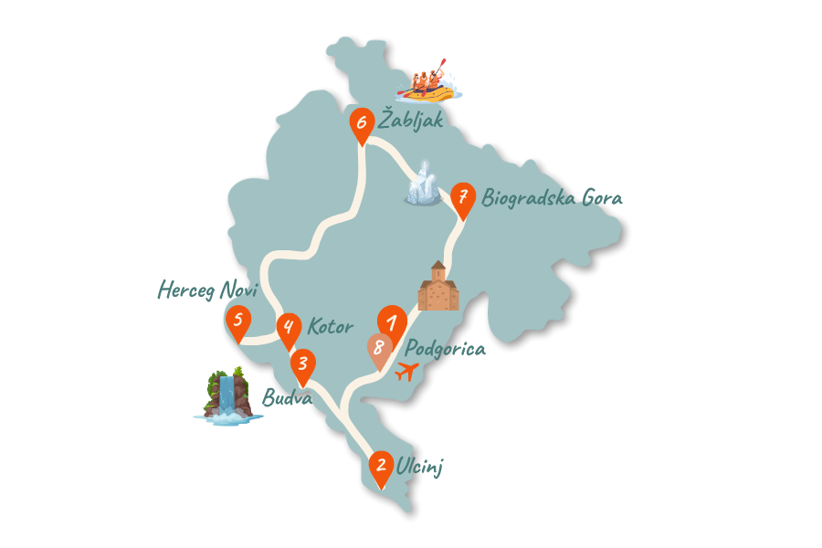 Montenegro_Route_14-Tage_Karte_02