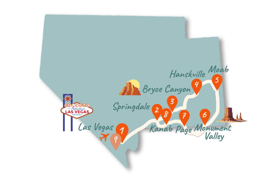 Utah_Route_2-Woche_Karte_02