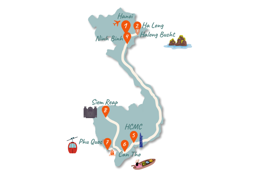 Vietnam_Kambodscha_Route_21-Tage_Karte_02