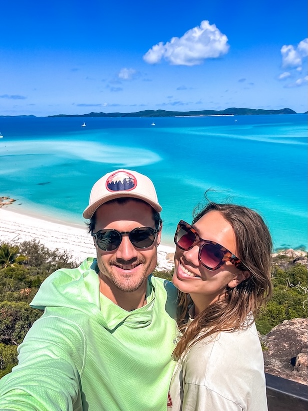 Airlie Beach & Whitsundays, Australien, Selfie am Hill Inlet Point