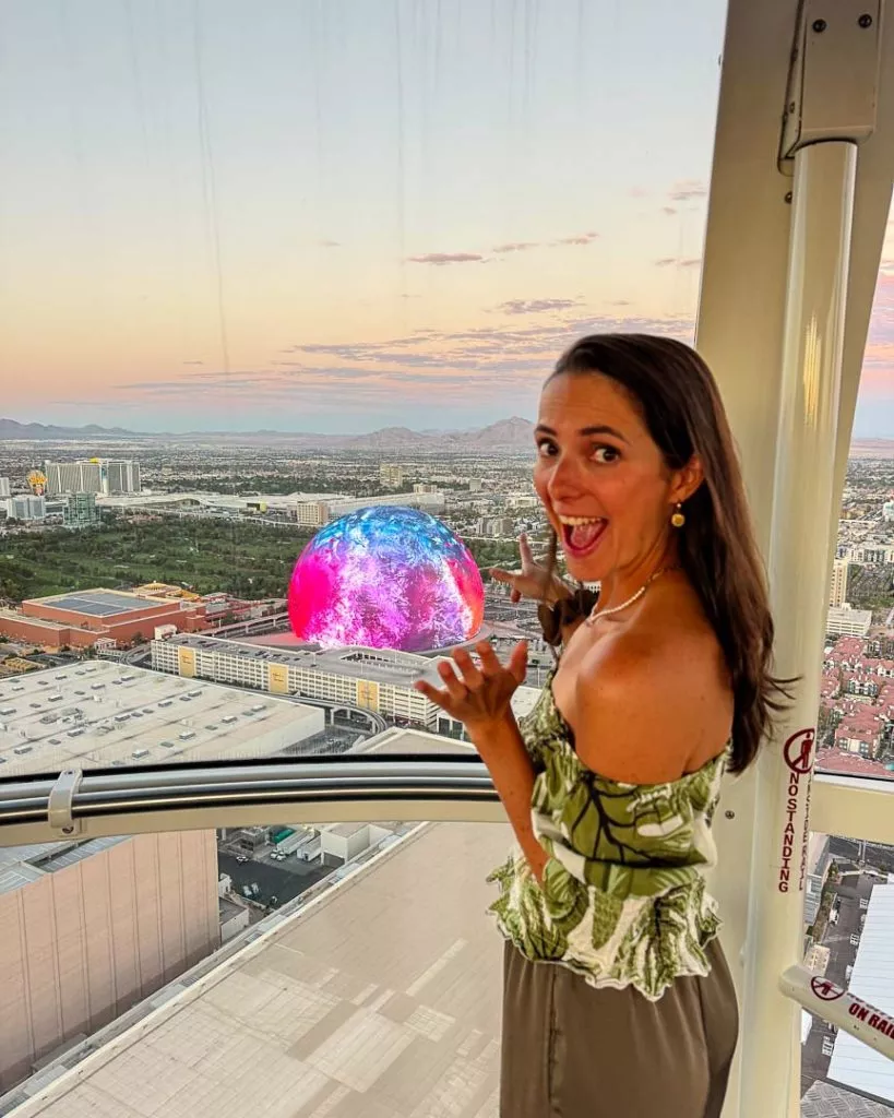 Ausblick vom High Roller auf The Sphere