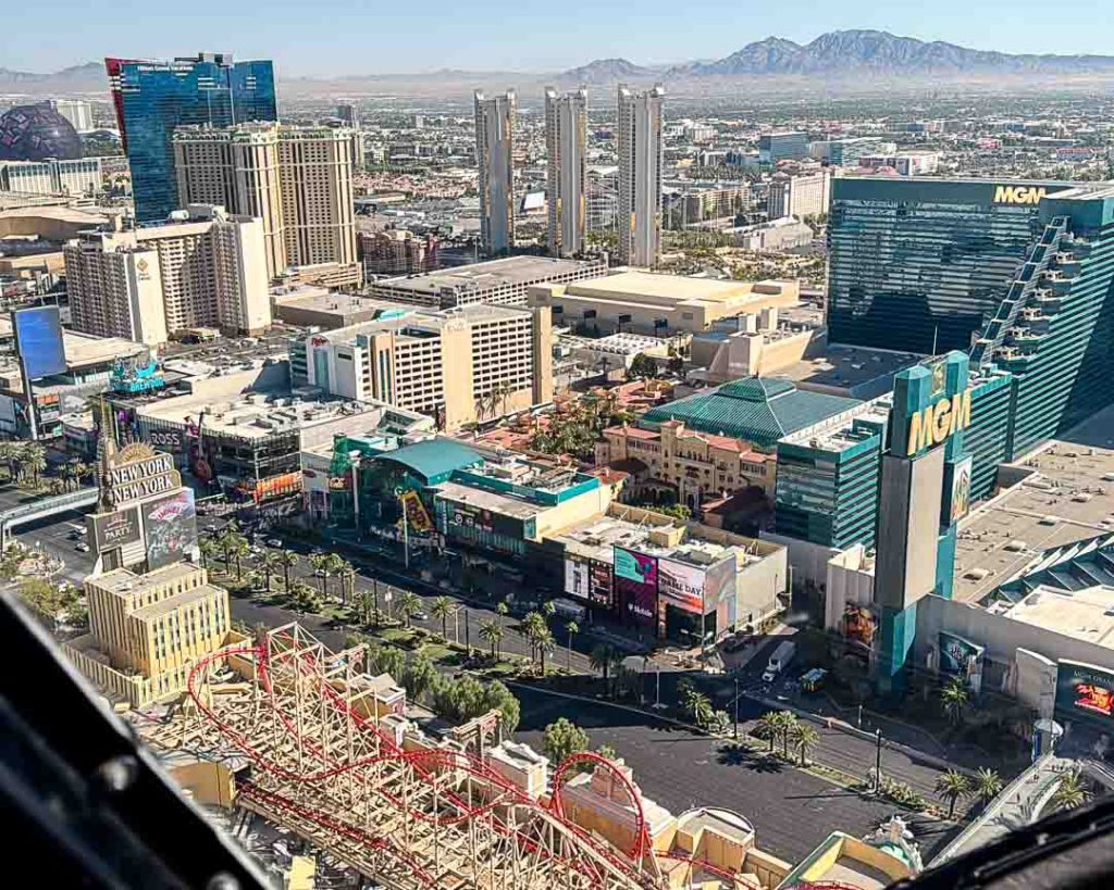 Helikotperflug über Strip in Las Vegas