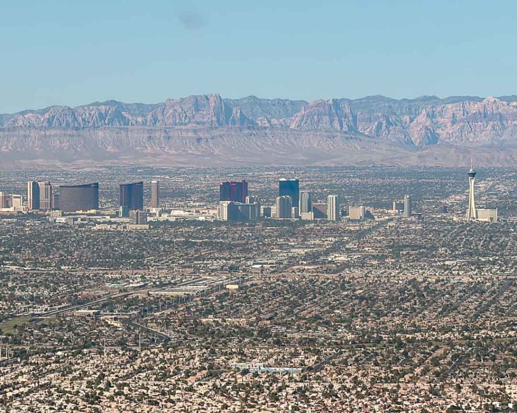 Hubschrauberrundflug über Grand Canyon, Blick auf Las Vegas