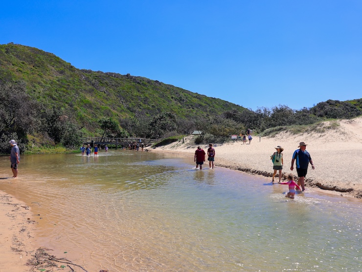 K'gari (Fraser Island), Australien, Abkühlung im Eli Creek